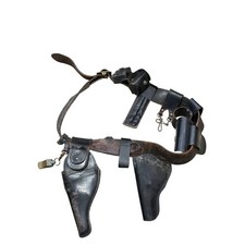 Vintage Bucheimer WWII Army Tactical Belt w/ Wesson Handcuffs Whistle & Holster picture