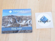 2025-26 Tenney Mountain Ski Area Trail Map + Sticker Plymouth New Hampshire picture