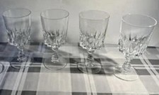 Cristal d'Arques Durand Clear cut crystal 3/5oz Set of 4 Sherry /Cordial Glasses picture