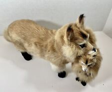 Fox Stuffed Animal Realistic Hard Body Figurine Mancave Rare Lifelike Den  picture