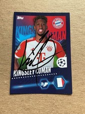 Kingsley Coman, France 🇫🇷 FC Bayern München 2023/24 Topps hand signed picture