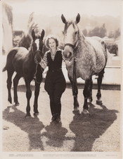 1936 Press Photo Actress Olivia de Havilland with Pet Horse in