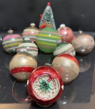 Vintage Shiny Brite Poland Paper Capped Silvered Unsilvered Ornament Lot picture