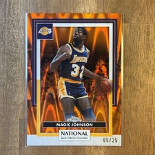 2025-26 Topps Chrome The National Magic Johnson #NBA-34 Orange Raywave /25 picture