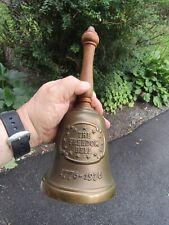 Virginia  Brass Bicentennial Bell 1776 Wood Handle 1976 Rare 10