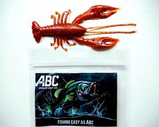 Angler Bait Co. wide body craw Soft Plastics – 8 Pack – Red Flake – Fishing Bait picture
