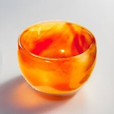 Fire Red Orange Agate Altar Bowl Transform Negative Energy Into Positive Energy picture