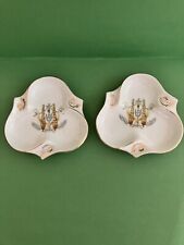 Vintage Rossetti Hand Painted Ash Trays (pair) Made In Occupied Japan picture