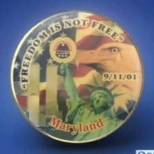 AMVETS 9/11 Maryland Pin Freedom Is Not Free picture