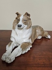 Vtg Royal Copenhagen Denmark Porcelain Collie Figurine #1701 NMX - 11 in long picture