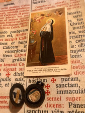 RARE SPECIAL RELIQUARY S. Rita : stunning with Holy card - Turin - 1900's  picture