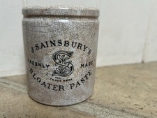 C1900 J. Sainsbury’s Bloater Paste Ceramic Antique / Vintage Pot picture