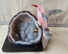 Rose Quartz/Fluorite HB  on Geode 4 1/2 