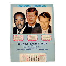 Vintage Martin Luther King JFK Freedom Fighters 1971 Calendar MLK Civil Rights picture