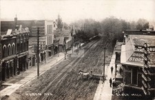 Street View Huron Ave., Harbor Beach MI Michigan 1913 RPPC Photo Postcard COPY picture