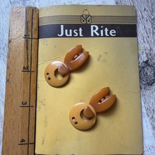 Butterscotch Vintage Just Rite Buttons On Card Bakelite picture
