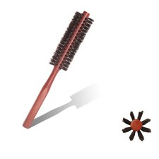 Small Round Boar Bristle Brush Boar Bristle Round Hair Brush for Blow Drying Woo picture