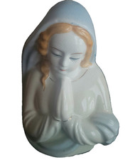 Beautiful Vintage Nippon Praying Mother Mary Madonna Ceramic Planter 8