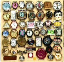 44 Watches Mounted on 10 1/2 x 10 1/2 inch Board - One of a Kind Custom Artwork picture