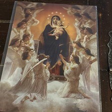 3D RELIGIOUS TWO UNIQUE VIEWS OF MOTHER MARY LENTICULAR FLICKER/MOTION PRINT picture