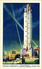 1933-1934 Havoline Thermometer Motor Oil Chicago World's Fair 2  Postcards picture