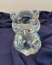 Vintage Fenton Crystal Glass Bear Figurine Paperweight Decor OfficeUSA picture