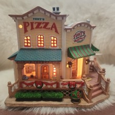 Lighted LEMAX Village Tony's Pizza Shack #65365 Retired Vtg Rare  picture