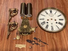 Waterbury Weight Driven Regulator Clock Movement, Dial, Hands, And Bracket picture
