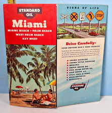 1940's Standard Oil Miami & Miami Beach, Palm Beach Key West Map picture