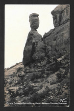 Double Balanced Rock Colorado National Monument Sanborn RPPC Postcard c1940s picture