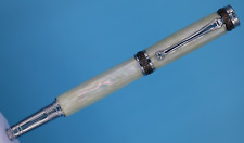 Awabi Abalone MOP Shell on Majestic Jr. Rollerball Pen in Chrome & Gunmetal picture