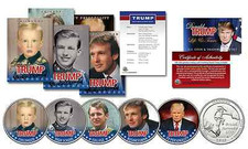 DONALD TRUMP Life & Times 10 Piece Ultimate U.S Coin & Trading Card Collection picture