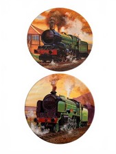 Royal Doulton Hornby Railways Time For A Change Plates x2 Limited 3000 GWR SR picture