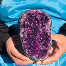 3.14LB  Natural Uruguayan Amethyst Quartz Cave Geode Crystal Healing picture