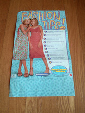 Mary Kate and Ashley Vintage Poster Ad Fashion Tips 1999 Collectible Paper RARE picture