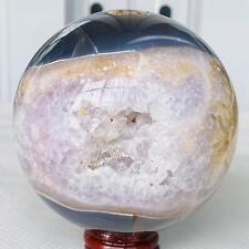 Natural Cherry Blossom Agate Sphere Quartz Crystal Ball Healing 1240G picture