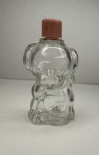 Vintage Manon Freres Dog or Puppy Perfume Glass Bottle w Pink Lid picture