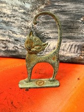 Vintage Italian Bronze Cat Ring Holder Riproduzione Archeologica Made in Italy picture