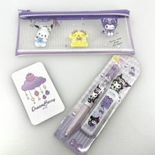 Kuromi & Friends Purple Pencil Case Set – 7.5 Inch Pouch picture