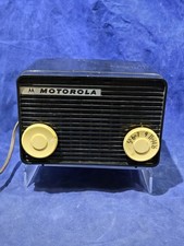 Vtg 1956 Motorola 56A AM Tube Radio Black Bakelite MCM Atomic Powers On Working picture
