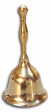 One Polished Brass Hand Bell 5 Inch High for Church Dinner School Reception picture