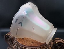 Art Deco Imperial NUART #535 Etched Light Lamp Shade | Iridescent Pearl 1920s picture