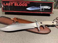 Rambo Last Blood Stallone Heartstopper Bowie Full Tang Combat Knife with Sheath picture
