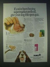 1989 Iams Pet Food Ad - If you've been buying supermarket pet food picture