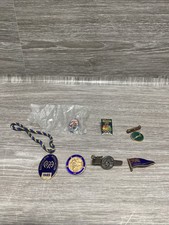 x7 Bundle Of Vintage Enamel Pin Badges  - Racecourse, Equestrian, Olympics, GB picture