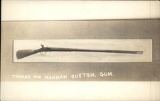 Hannah & Thomas Duston Long rifle Gun American History c1910 RPPC bhn picture