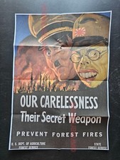 1942 WW2 USA AMERICA JAPAN CARELESS TALK COST LIVES WEAPON PROPAGANDA POSTER C06 picture