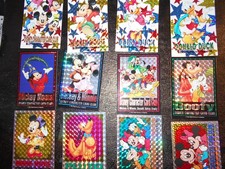 Disney Amada 1997 Japan Lot of 12 Different Glitter Cards ST-155 Through ST-166 picture