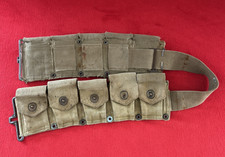 WW2 WWII US Army M1 Garand 10 Pocket Ammo Ammunition Belt Cartridge R.M. Co 1942 picture