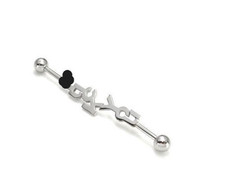 2 14g *uckyou Industrial Barbell 1.75 Inches Long Any Time party Bong gag Gift picture